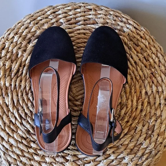 Fitflop Womens Cova Casual Closed Toe Black Suede Slingback Low Sandals S-7.5 - Picture 6 of 9